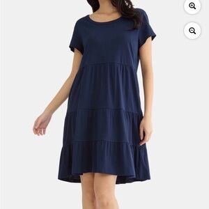 Navy Tiered T-Shirt Dress